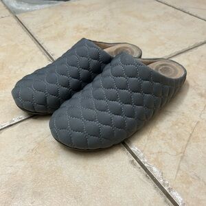 Fitflop Gray Quilted Slippers